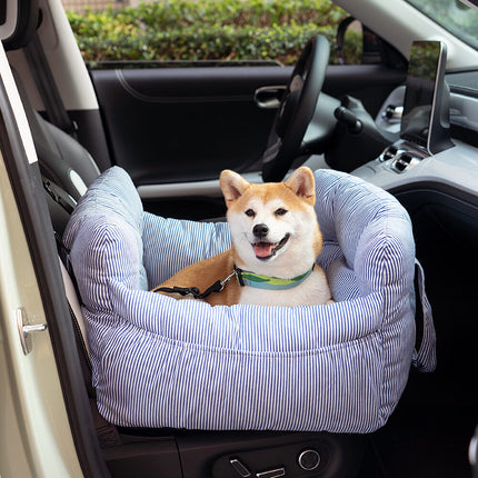 RoadTrip Collection | Pet Car Seat Bed with Adjustable Safety Straps | Cozy Bolster for Secure Travel 6