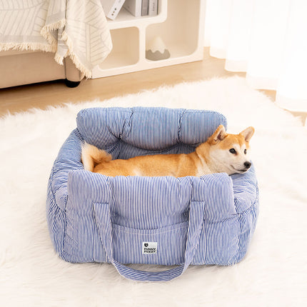 RoadTrip Collection | Pet Car Seat Bed with Adjustable Safety Straps | Cozy Bolster for Secure Travel 7