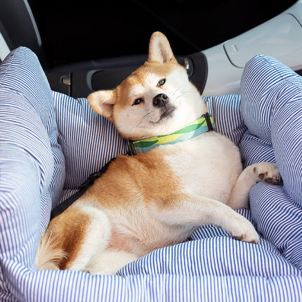RoadTrip Collection | Pet Car Seat Bed with Adjustable Safety Straps | Cozy Bolster for Secure Travel 8