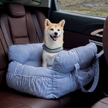 RoadTrip Collection | Pet Car Seat Bed with Adjustable Safety Straps | Cozy Bolster for Secure Travel 9