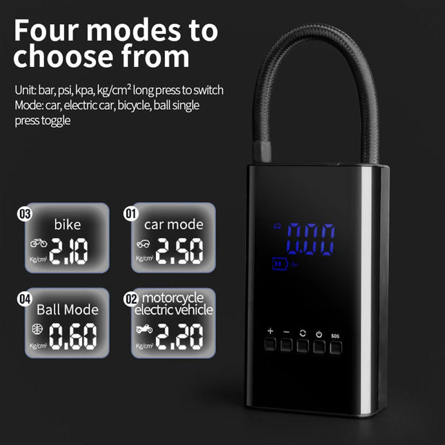 Road Buddy | Mini LED Display Air Compressor with Fast Inflation | Portable Tire Inflator for Road Trips 1