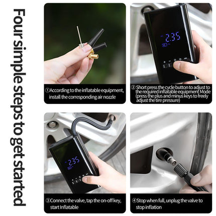 Road Buddy | Mini LED Display Air Compressor with Fast Inflation | Portable Tire Inflator for Road Trips 2