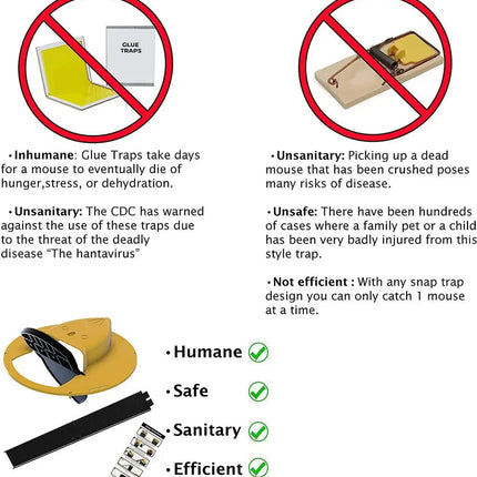 Rodent Control | Flip Lid Bucket Mouse Trap with Sanitary Disposal | Safe Solution for Families and Pets 4