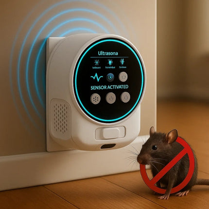 Rodent Defense | Ultrasonic Mouse Repellent with Silent Operation | Plug-In Design for 3200 sq ft Coverage 1