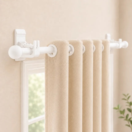 No Drill Curtain Rod Brackets, Renter Friendly Curtain Rod Hooks and Towel Hooks – image 9