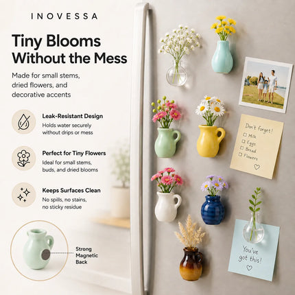 Fridge Magnets, Mini Ceramic Vase Refrigerator Magnets for Flowers – image 6