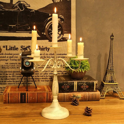 Metal Candle Holders, Candlesticks for Dining Table Centerpiece and Mantel Decor – image 9