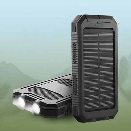 Rugged Solar Power Bank | 20000mAh Portable Charger with Dual USB Ports | Waterproof Design for Outdoor Adventures 2