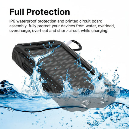Rugged Solar Power Bank | 20000mAh Portable Charger with Dual USB Ports | Waterproof Design for Outdoor Adventures 5