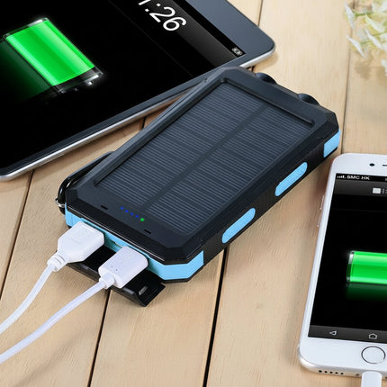 Rugged Solar Power Bank | 20000mAh Portable Charger with Dual USB Ports | Waterproof Design for Outdoor Adventures 6