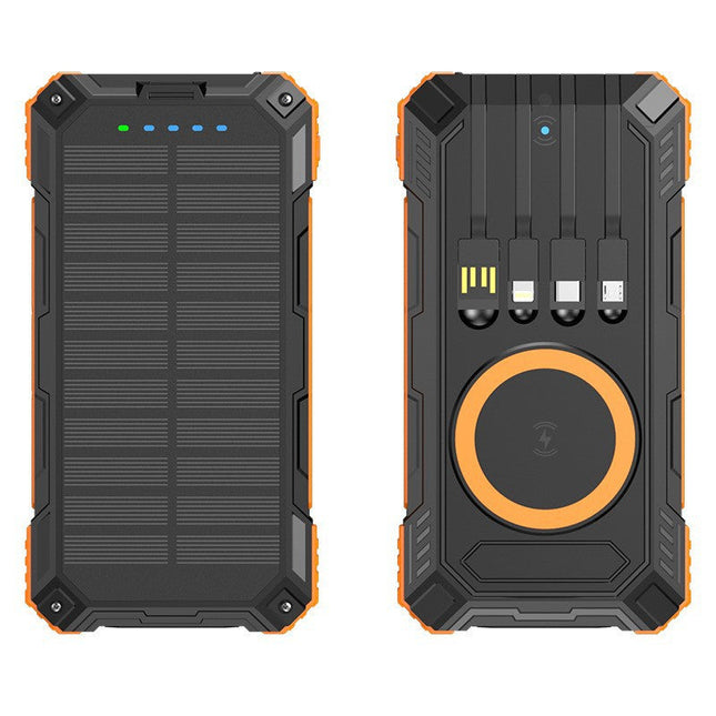 Rugged Solar Power Bank | Multifunctional Charging with Qi Wireless Technology for Outdoor Adventures 0