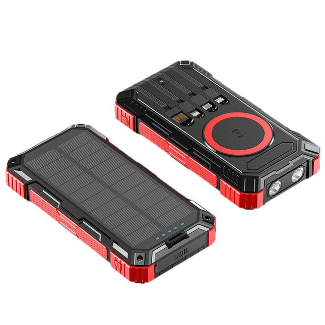 Rugged Solar Power Bank | Multifunctional Charging with Qi Wireless Technology for Outdoor Adventures 1