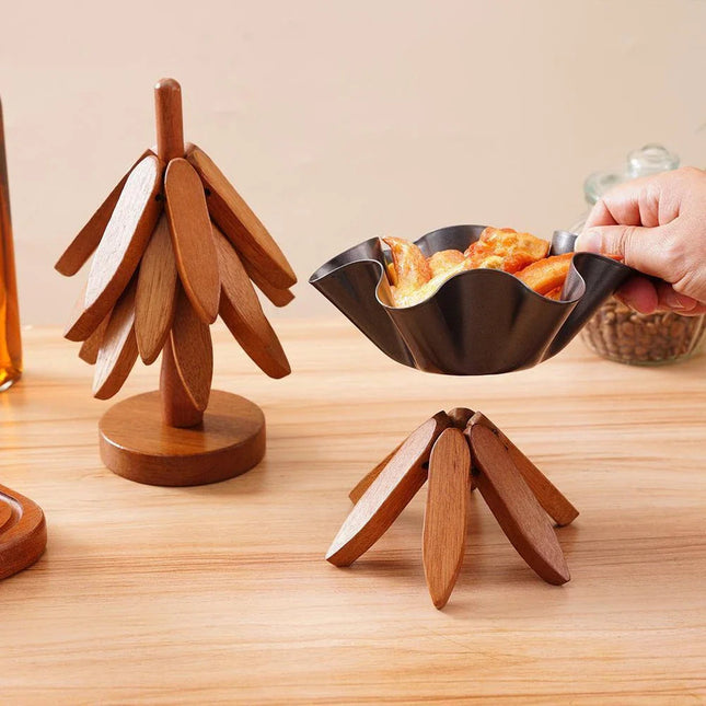 Rustic Charm | Wood Trivet for Hot Dishes & Pots | Safe Surface Protection for Cozy Meals 1