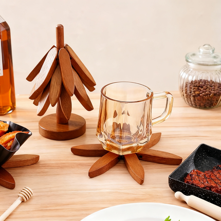 Rustic Charm | Wood Trivet for Hot Dishes & Pots | Safe Surface Protection for Cozy Meals 6