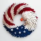 Rustic Eagle Wreath | Handcrafted Patriotic Decor with Weather-Resistant Design | Unique Tribute for Veterans 0
