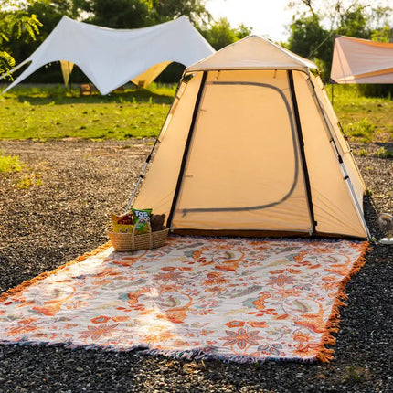 Rustic Floral Boho Blanket | 100% Cotton for Sensitive Skin with Breathable Comfort 8