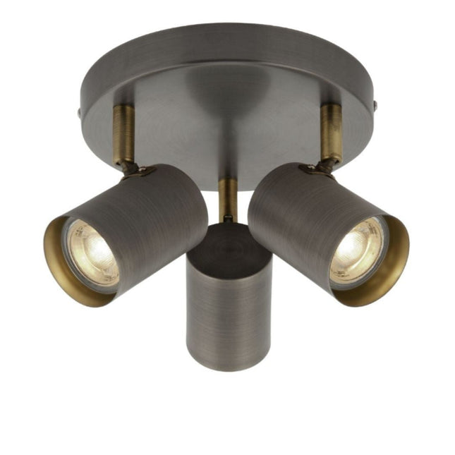 Rustic LED Flush Mount Ceiling Light with Dimmable Functionality | Antique Brass Accents for Stylish Illumination 1