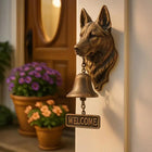 Rustic Welcome Bell | German Shepherd Design with Artisan Craftsmanship | Perfect Accent for Home Decor 0