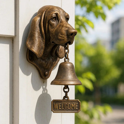 Rustic Welcome Bell | German Shepherd Design with Artisan Craftsmanship | Perfect Accent for Home Decor 3