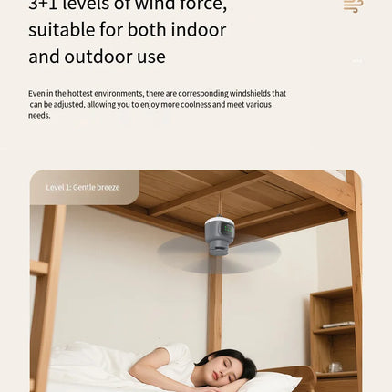 Portable Ceiling Fan with LED Light and Remote Control – image 13