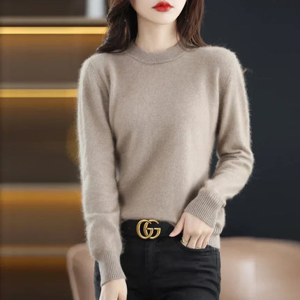 Womens Cashmere Sweaters, Crew Neck Sweater in 100% Cashmere