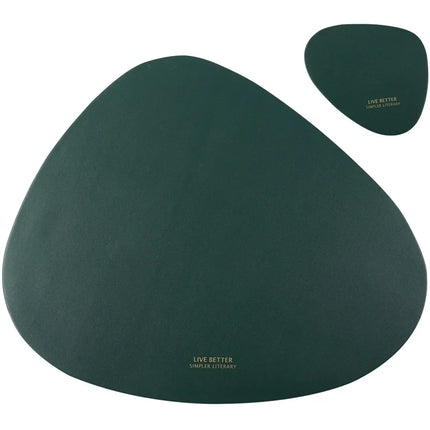 PU Leather Heat Insulation Table Mats with Non-Slip Design | Stylish and Durable Protection for Dining Surfaces