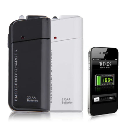 Portable Charger, Portable Power Bank with AA Batteries, Compact Portable Phone Charger for Emergency Travel and Camping