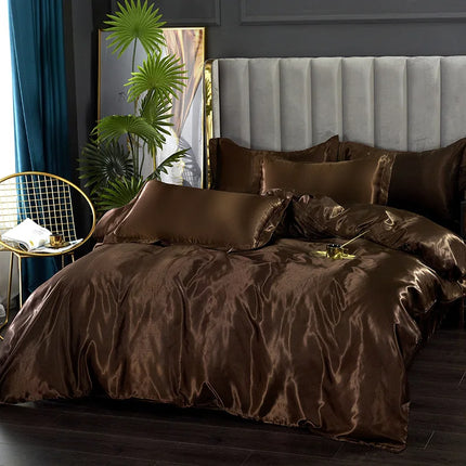 Silk Bedding Set with Duvet Cover and Pillowcases, Satin Duvet Cover Set in Twin to King Size – image 18