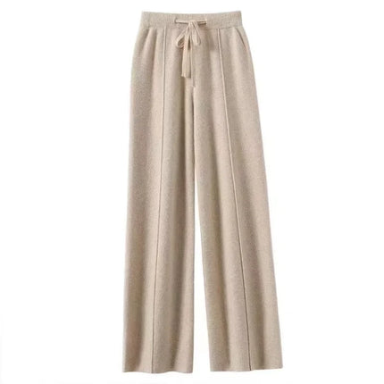 Knit Wide Leg Trousers in Wool Cashmere Blend – image 4