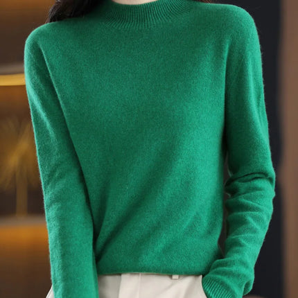 Womens Sweaters, Merino Wool Pullover with Crew Neck – image 102