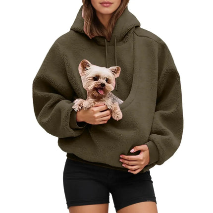 Pet Carrier Hoodie with Cat Pouch, Hands Free Small Dog Carrier, Unisex Cat Carrier Hoodie for Dog and Cat Lovers – image 12