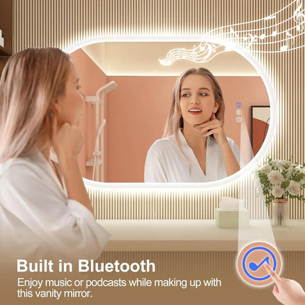 Lighted Vanity Mirror for Bathroom, LED Bathroom Mirror with Lights and Anti Fog – photo 27