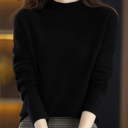 Womens Sweaters, Merino Wool Pullover with Crew Neck – image 10