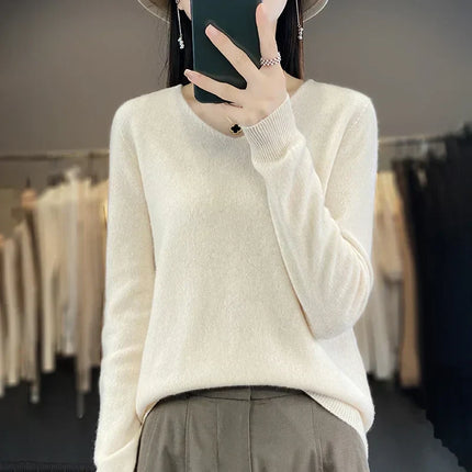 Womens Sweaters, Knit Sweater with Crew Neck – image 11