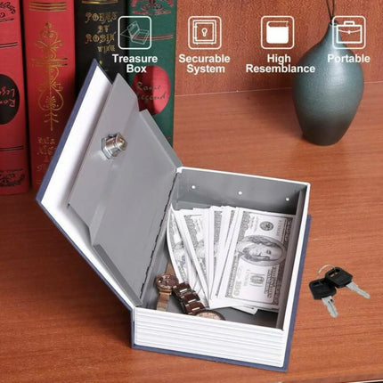 Book Safe Box with Key or Combination Lock, Small Safe for Travel – image 11