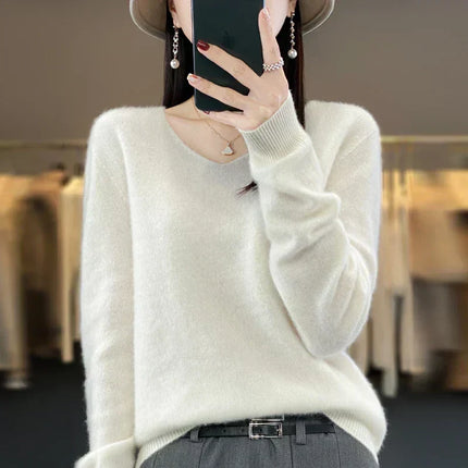 Womens Sweaters, Soft Knitted Sweater with O Neck and Long Sleeves for Winter – image 23