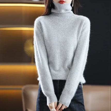 Womens Cashmere Sweater, Fitted Knit Sweater for Fall and Winter – image 6