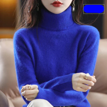 Womens Cashmere Sweater, Mock Neck Sweater in 100% Pure Cashmere – image 26