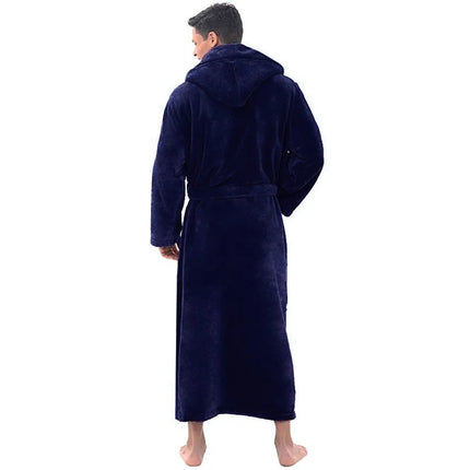 Mens Bathrobe with Hood, Mens Robe for After Shower – image 5