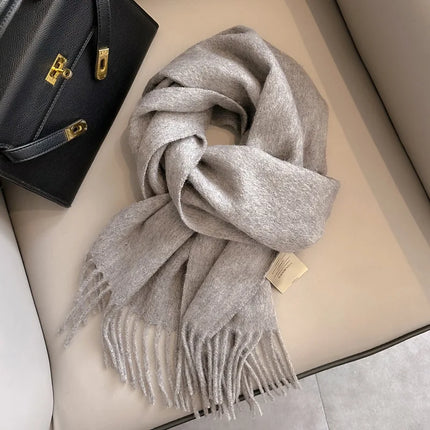Mens Scarf, Skinny Winter Scarf in Solid Colors – image 5