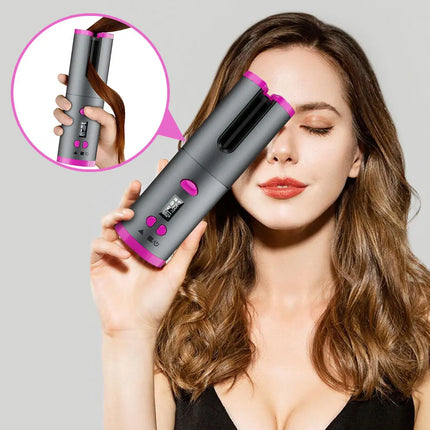 Automatic Hair Curler, Cordless Automatic Curling Iron with LED Display