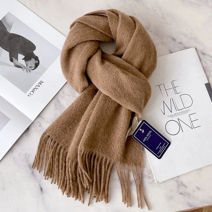 Mens Scarf, Skinny Winter Scarf in Solid Colors – image 12