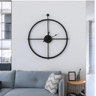 Large Wall Clock for Living Room, Modern Wall Clock in Wood and Metal