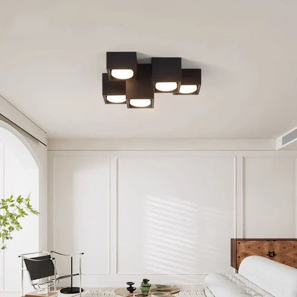 Flush Mount Ceiling Light, Modern Chandelier with Dimmable LED Spotlights – image 6