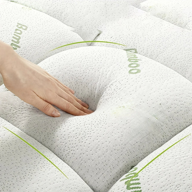 Bamboo | Cooling Mattress Topper with Pillow Top & Deep Pockets for Ultimate Comfort