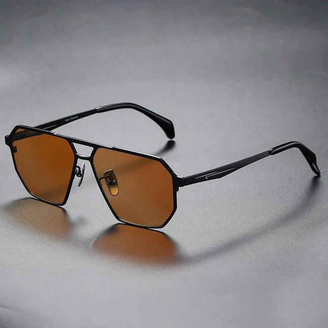 Polarized Sunglasses, Aviator Sunglasses with Titanium Frame
