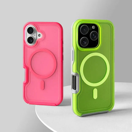 Magnetic iPhone Case, Shockproof iPhone 16 Case with Wireless Charging