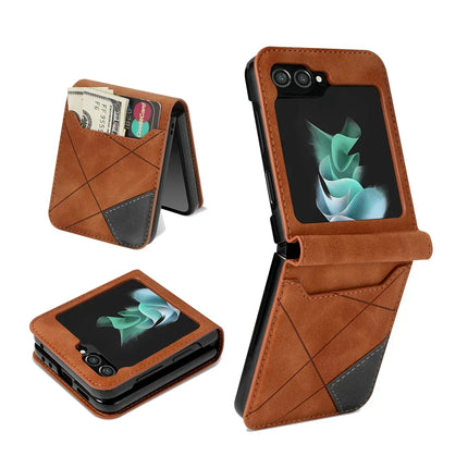 Phone Case for Samsung Galaxy Z Flip 3 4 5 6, Leather Wallet Phone Case with Card Holder – image 8