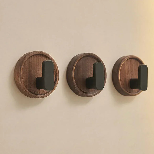 Wooden Wall Hooks, Self Adhesive Coat Hooks