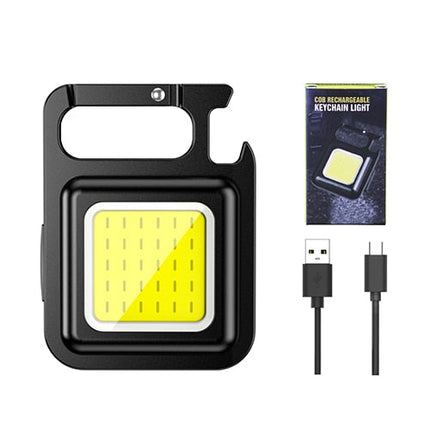 Rechargeable Keychain Light with LED Flashlight & Bottle Opener | Compact Everyday Carry for Versatile Use